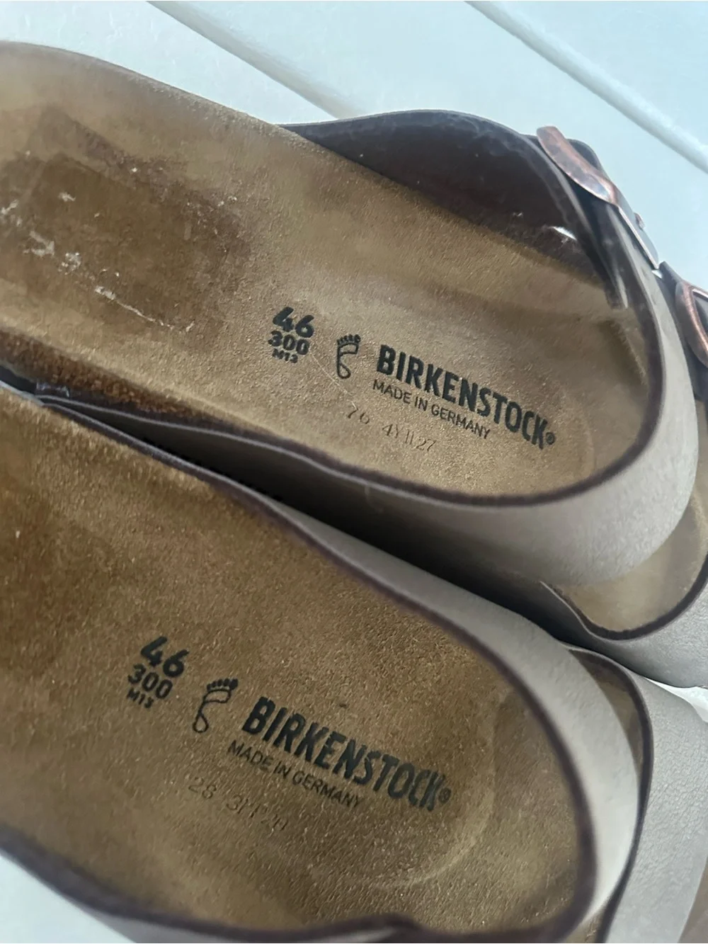 Birkenstock Arizona Double Strap Sandals — Brown men’s size 46 NEW